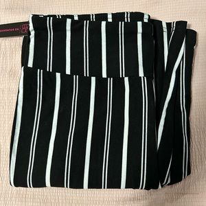 Black and White Striped Flares